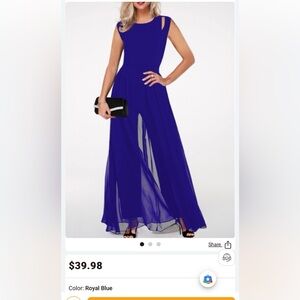 Chic Royal Blue Sleeveless Jumpsuit